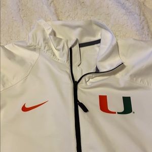 Nike dri fit University of Miami pullover jacket